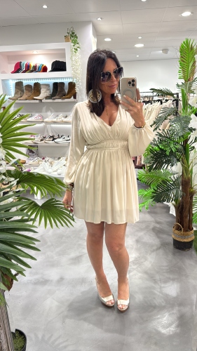 Robe courte beige M2384A MR