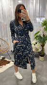 Robe longue  imprims Annie bleu marine 442716 WHITE STUFF 