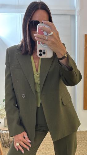 Veste Blazer kaki oversize M6244G MR