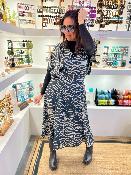 Robe longue chauve souris unie kaki ADJUIGIC IMPERIAL