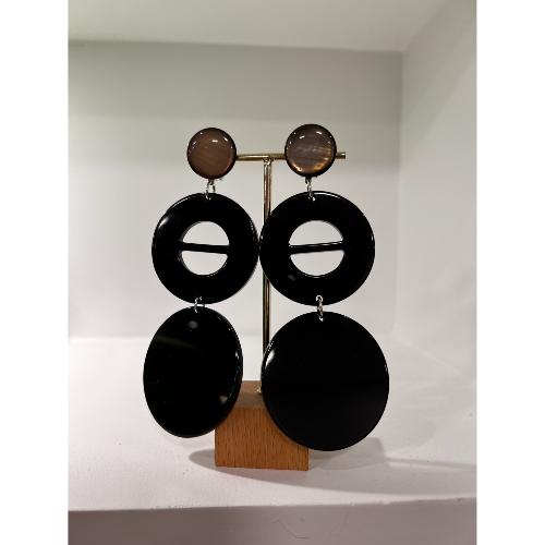 Boucles Oreilles Oriane noir