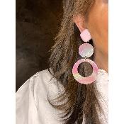 Boucles Oreilles rose