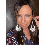 Boucles Oreilles beige métal miroir