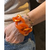 Bracelet maillons à enfiler orange