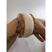 Bracelet transparent fils doré