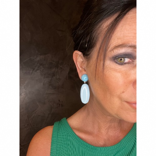 Boucles Oreilles maldives bleu ciel