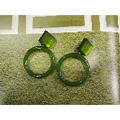 Boucles oreilles vert Madère