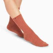 Chaussettes Ella brique côtelées CH002CO