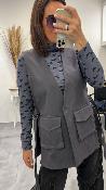 Veste sans manches longue gris 23469339