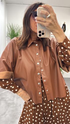 Veste simili cuir camel CEZ4OAAA DIXIE