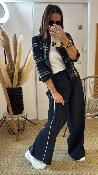 Pantalon large bleu marine SWEENEY G&M