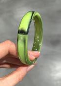 Bracelet jonc vert noir