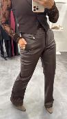 Pantalon similicuir marron W38S0247 Souvenir 