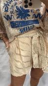 Short ajouré beige M8380P MR