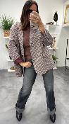 Veste Blazer oversize petits carreaux bordeaux JQ44KEG IMPERIAL