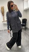 Veste sans manches longue gris 23469339