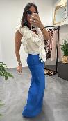 Pantalon large bleu roi W37S0131 Souvenir