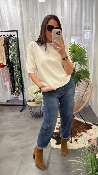 Pull manches courtes latte M3025843
