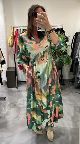 Robe longue à imprimés Lucy verte 442747 WHITE STUFF 