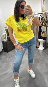 Sweat fin jaune SANDY MHJ