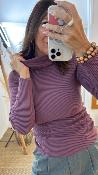 Pull col roulé bordeaux 054-260003 BSB