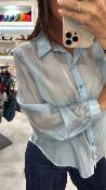 Chemise vaporeuse bleu ciel KXCM0249 KKS