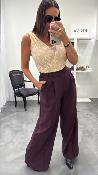 Pantalon  pinces bordeaux STORY G&M