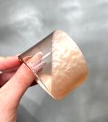 Bracelet manchette transparent et beige