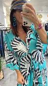 Kimono long Turquoise CLEO BLUE MLT 440866 WS