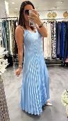 Robe plissée longue bleu ACCEJDGP IMPERIAL