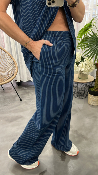 Pantalon ligne tennis bleu WWU103 NT