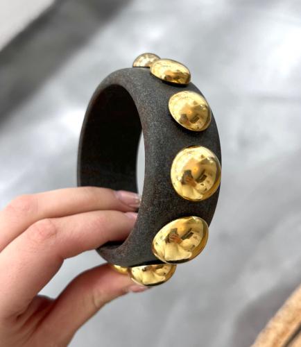 Bracelet jonc gris
