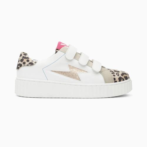 Basket beige et léo OPALINE BK2732 WU