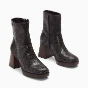 Bottines FRANCESCA noir serpent