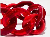 Bracelet maillons à enfiler rouge et corail