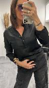Blouse satinée noir 50644219