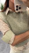 Pull sans manches kaki MANDA LPE