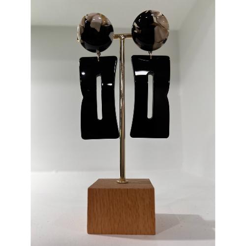 Boucles Oreilles Sabine noir