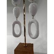 Boucles Oreilles Jane blanc