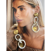Boucles Oreilles clips métal acétate Canada