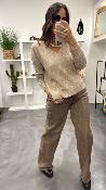 Pull col V camel MANTIA LPE