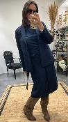 Jupe mi-longue de costume à rayures WWT034