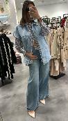 Veste jean bleu ciel sans manches KSGL8327 KX
