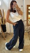 Pantalon large bleu marine SWEENEY G&M