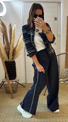 Pantalon large bleu marine SWEENEY G&M