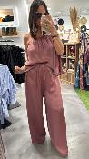 Pantalon fluide mauve M8370P MR