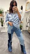 Pantalon jeans PATCHWORK BB 