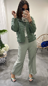 Pantalon fluide vert tilleul PICASSO G&M