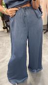 Pantalon fluide bleu M8370P MR