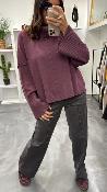 Pull col rond + cache cou amovible bordeaux 054-260004 BSB